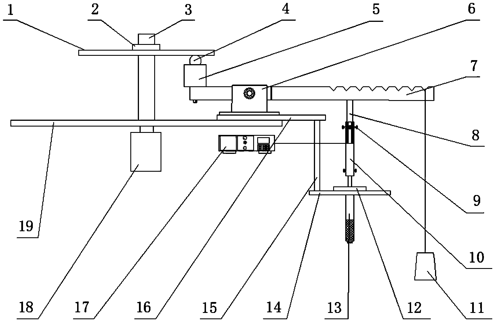 Friction experiment table for initiatively regulating and controlling thickness of lubricating film between friction pair