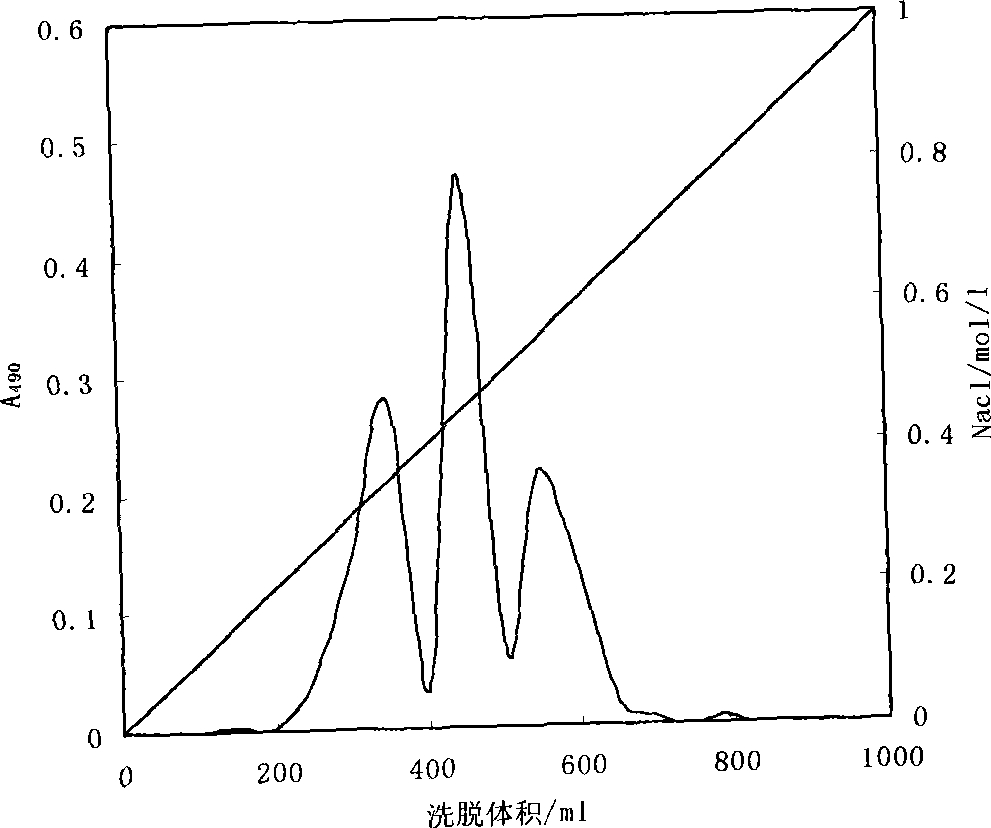 Extraction method of natural soluble polysaccharide using radial chromatography