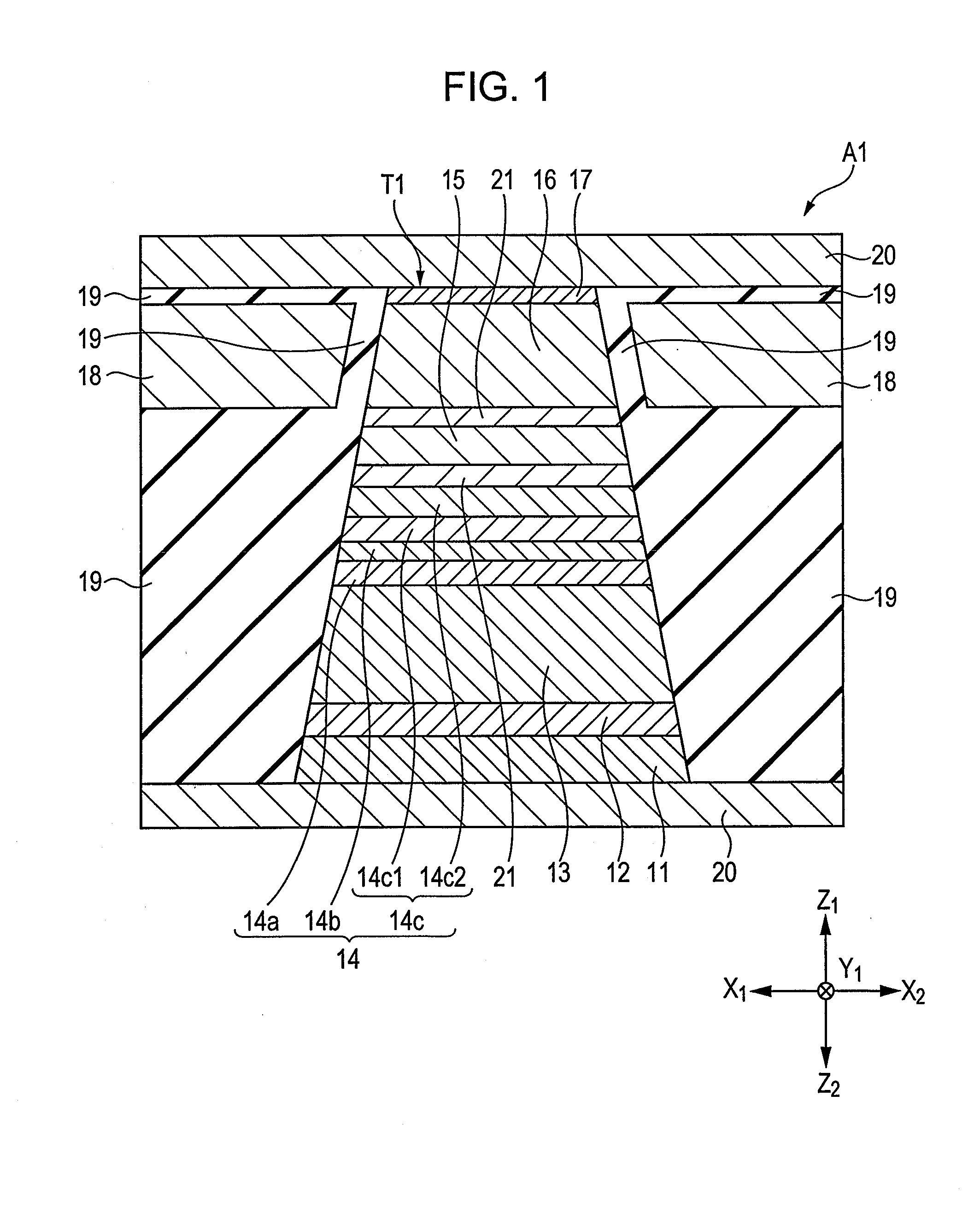 Magnetic sensing element including free layer containing half-metal