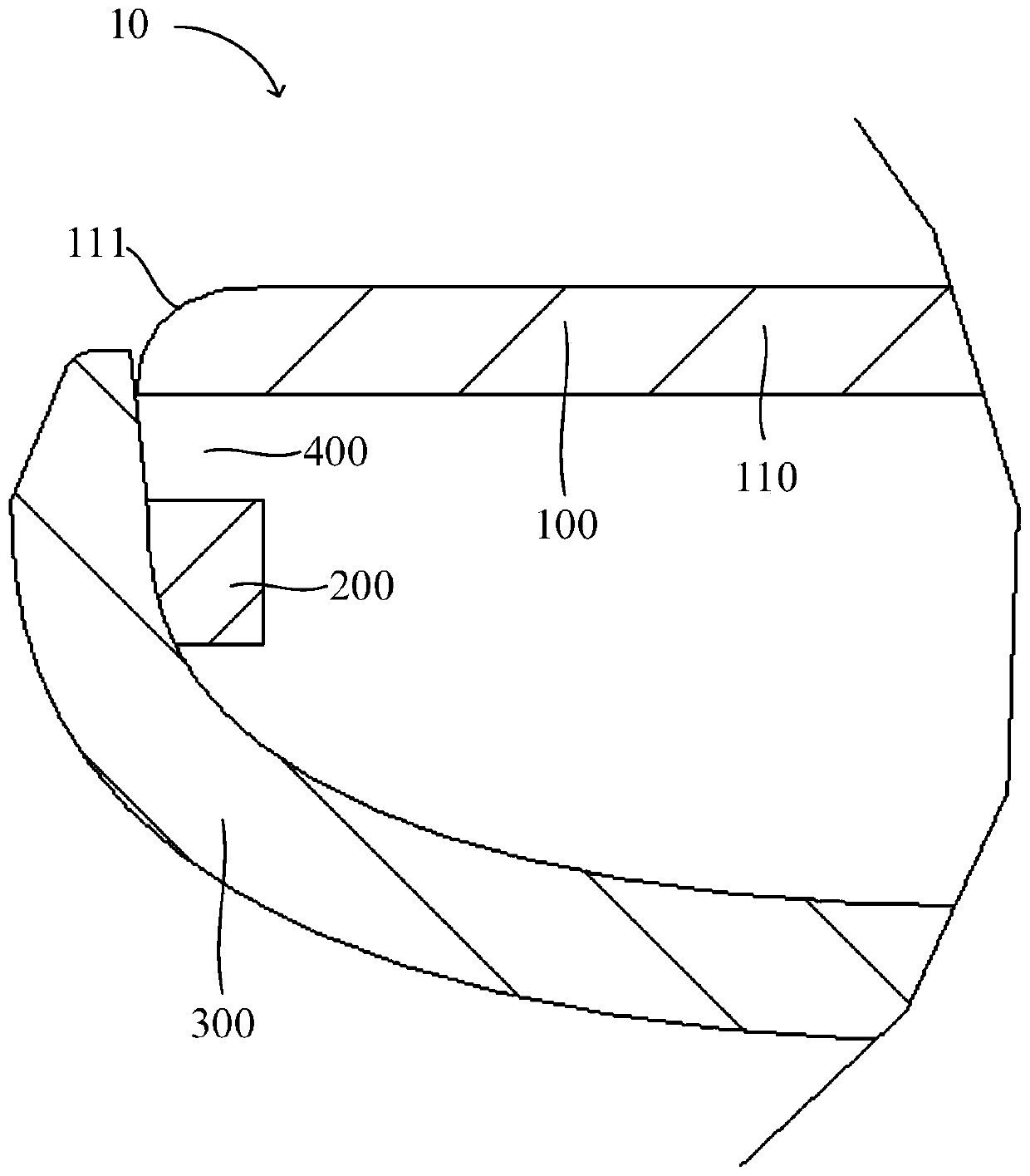 Light guide component and mobile terminal including same