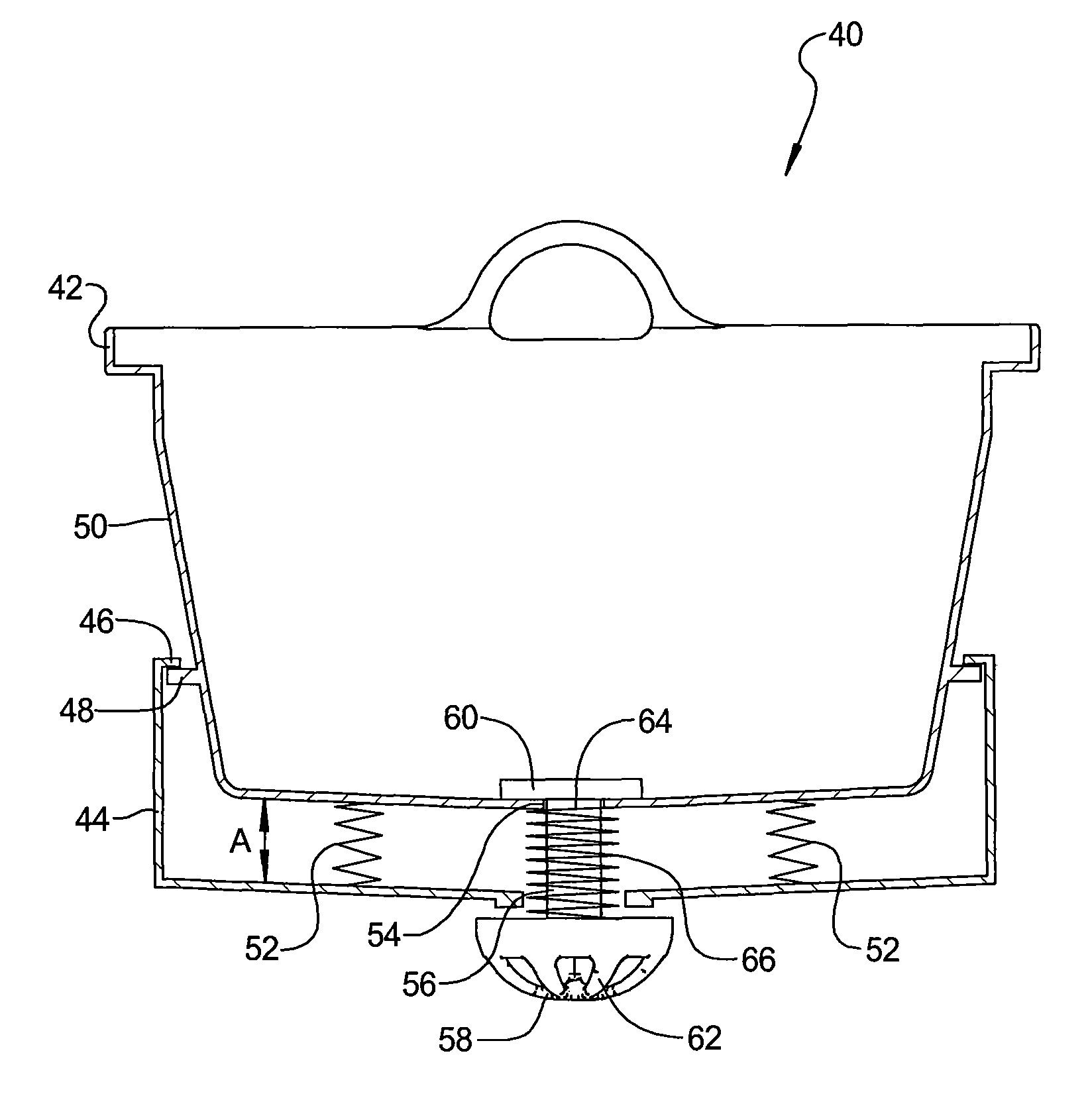 Brewing device having a delayed release mechanism