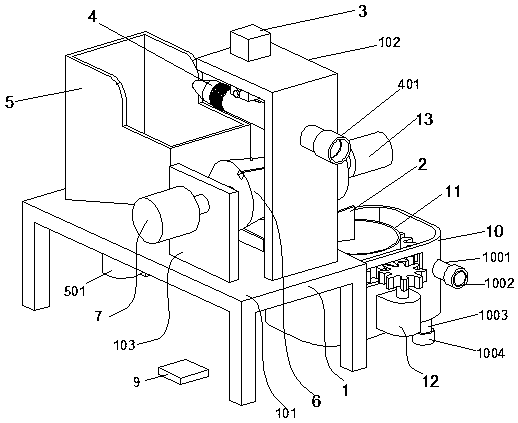 Device for automatically splitting intestine of chicken or duck, cutting split intestines into segments, and cleaning intestine segments