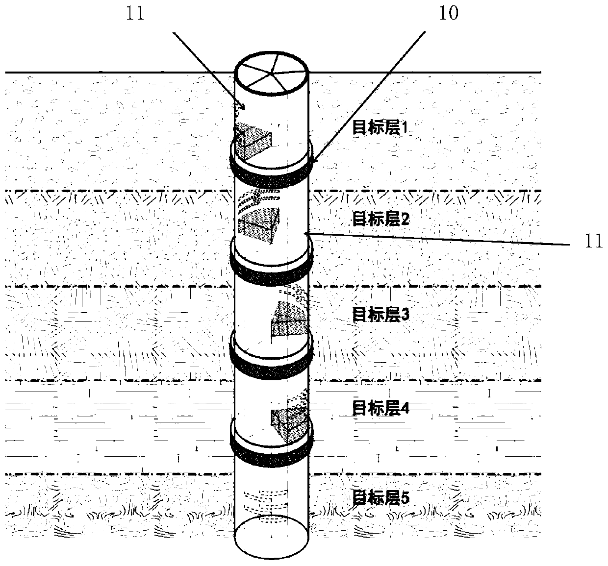 Groundwater monitoring well device and groundwater sampling method
