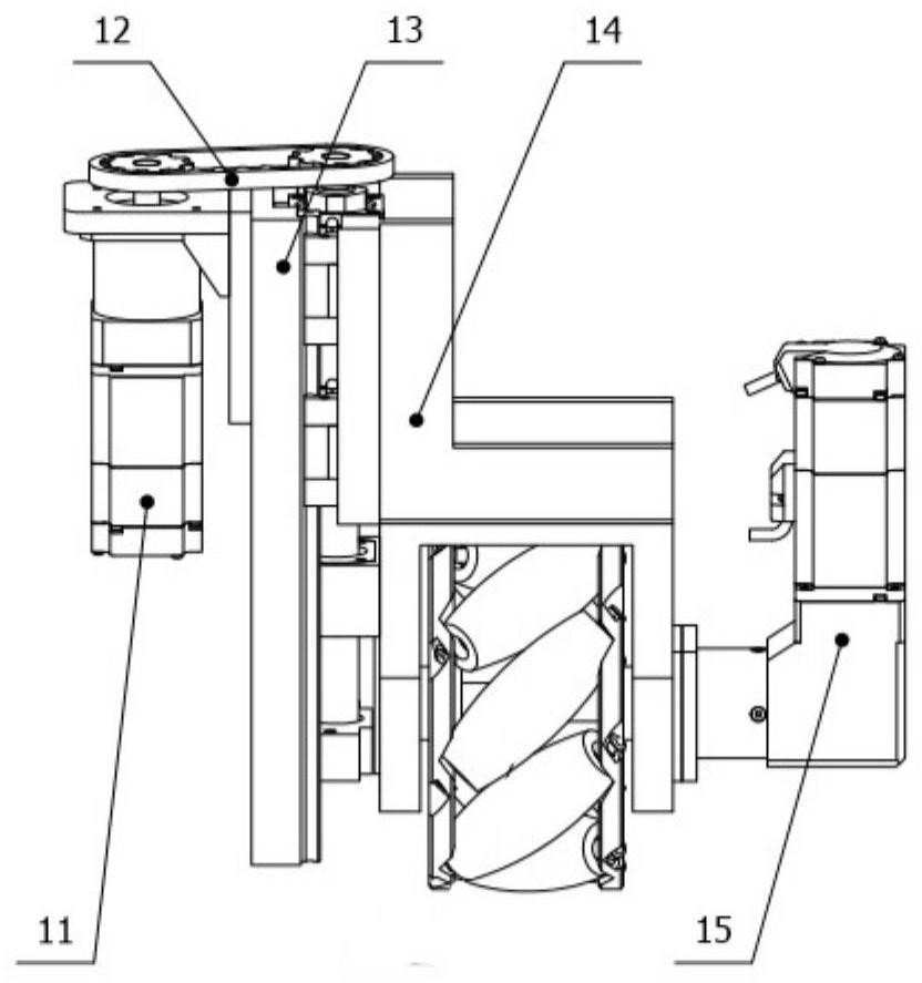 Mecanum wheel series branch chain leg and its omnidirectional mobile attitude adjustment platform