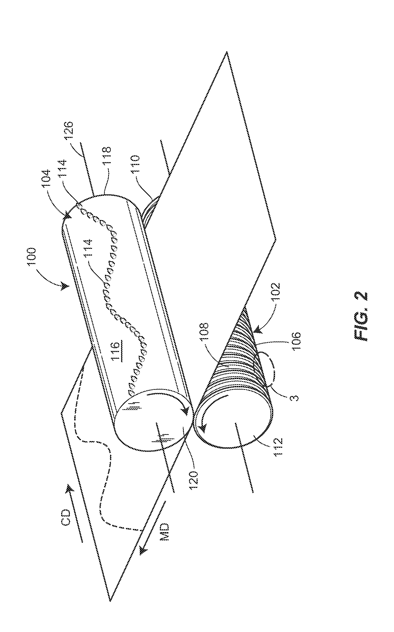 Apparatus for perforating a web material