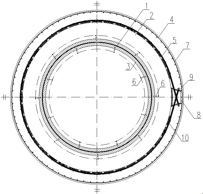 A method for applying hoop prestress to fan foundation ring connections