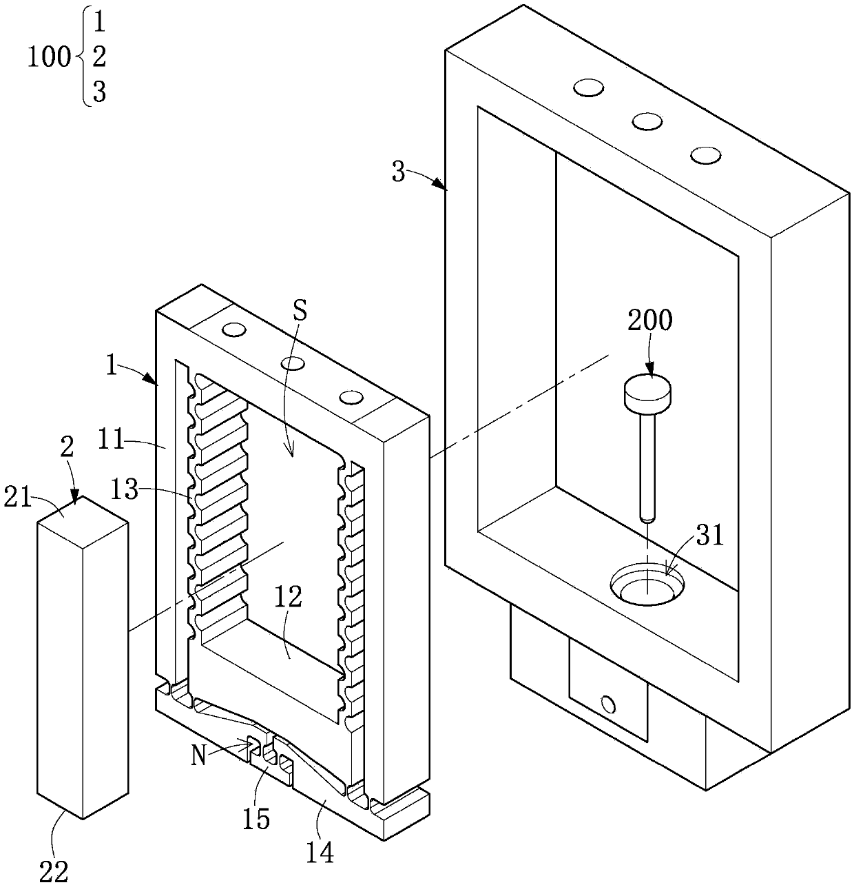 Displacement amplifying device and displacement amplifier