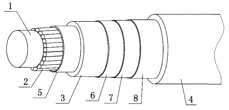 High-voltage lightning protection cable