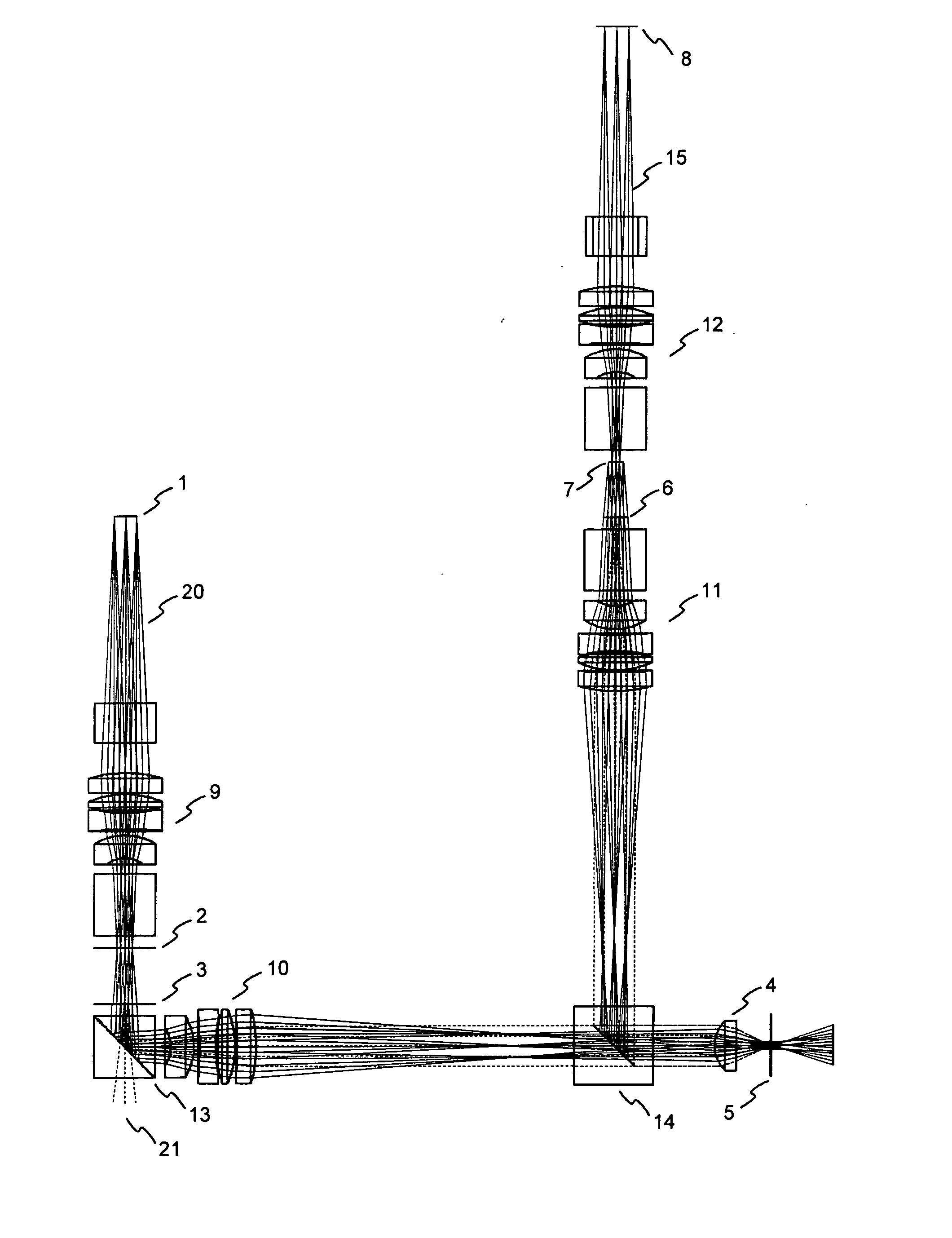 Holographic storage system with improved beam overlap