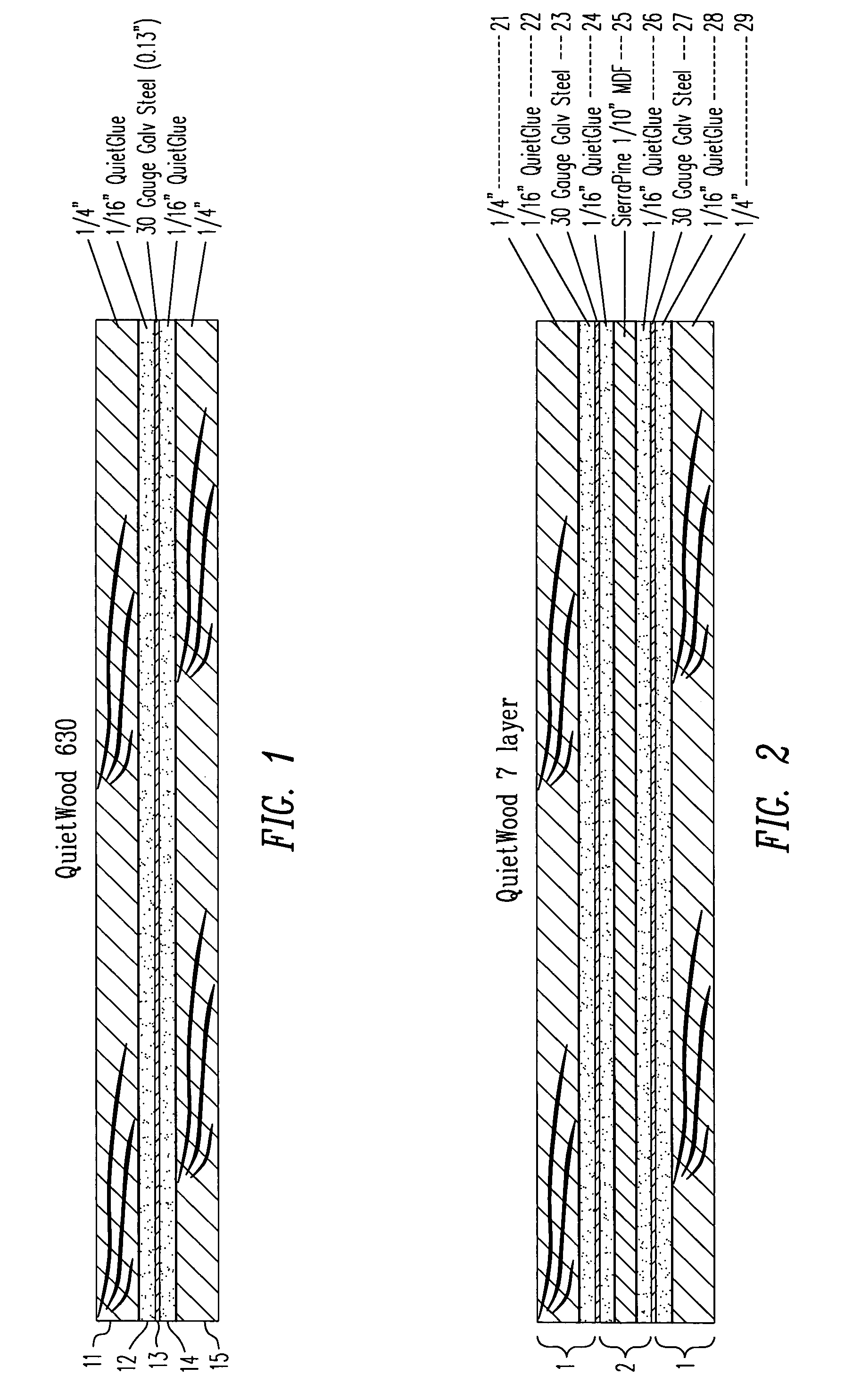 Acoustical sound proofing material and methods for manufacturing same