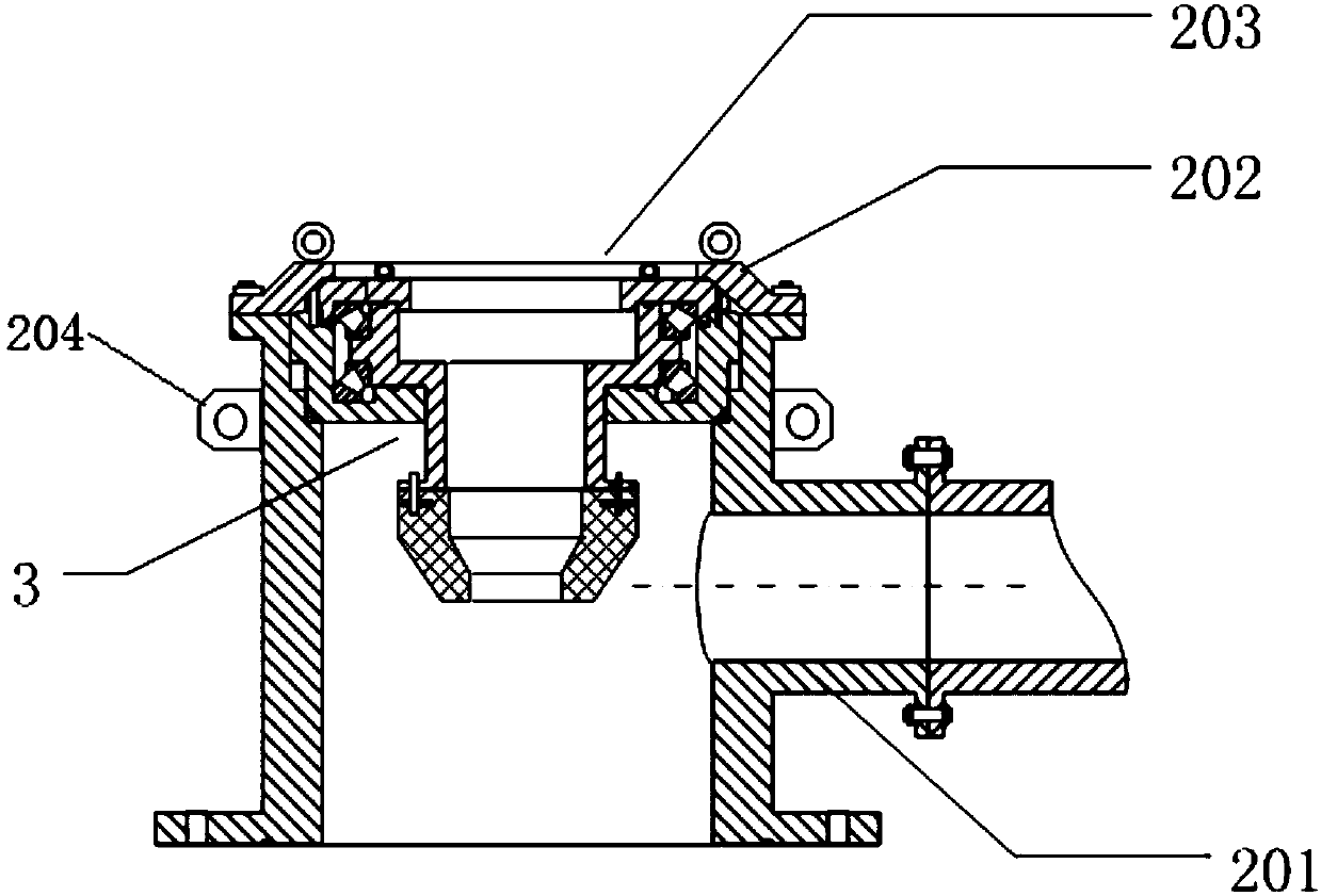Gas drilling wellhead device without borehole and method for drilling stratum surface layer