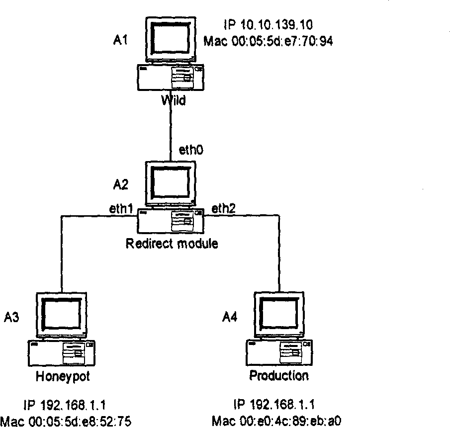 Method for realizing chaff network data flow heavy orientation