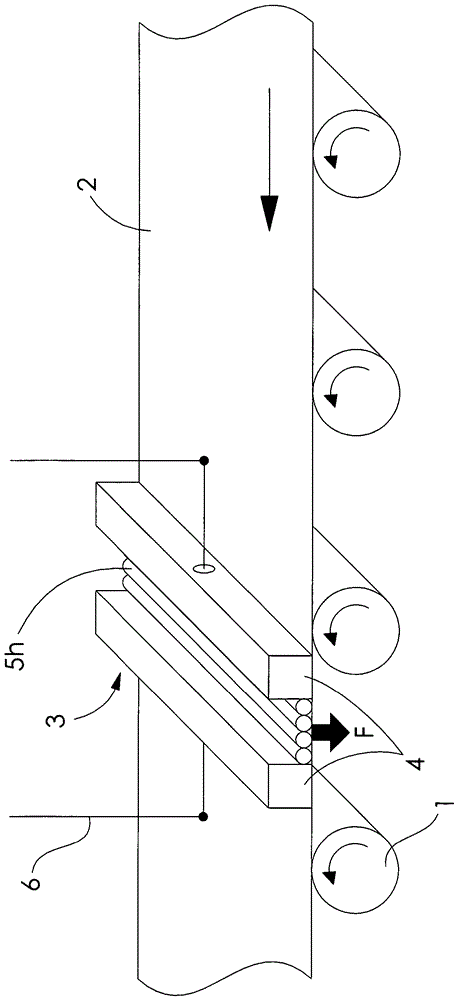 Device for treating or machining a surface