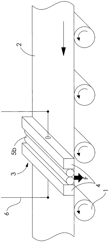 Device for treating or machining a surface