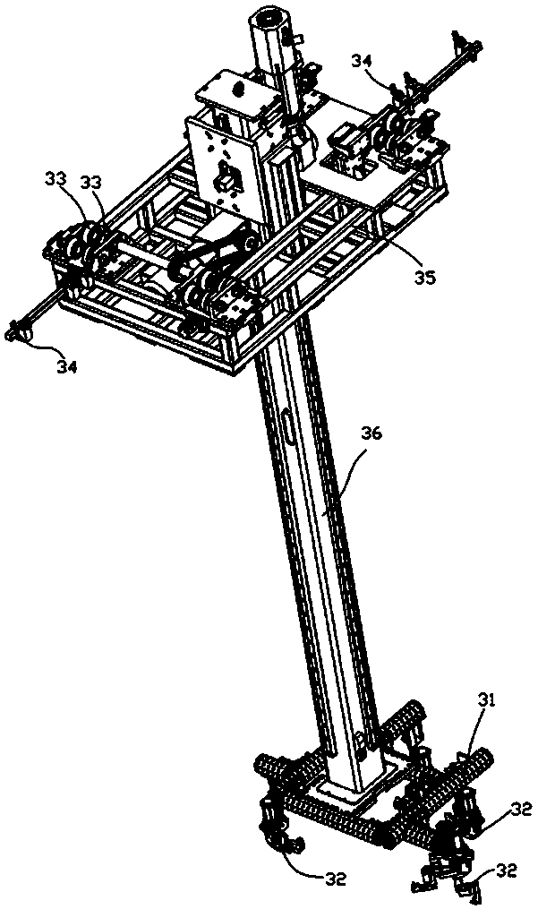 Workpiece conveying system of white automobile body welding production line and control method thereof