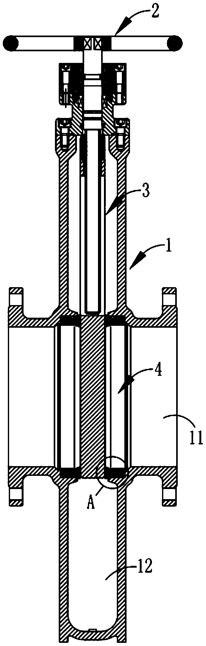 A fast opening and closing low torque self-cleaning flat gate valve