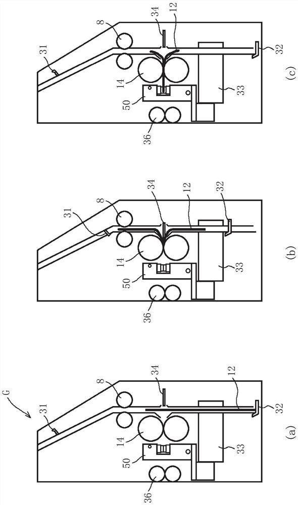 Additional bending device, post-processing device and image forming system
