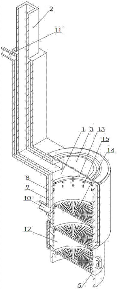 Multilayer biofuel heating furnace