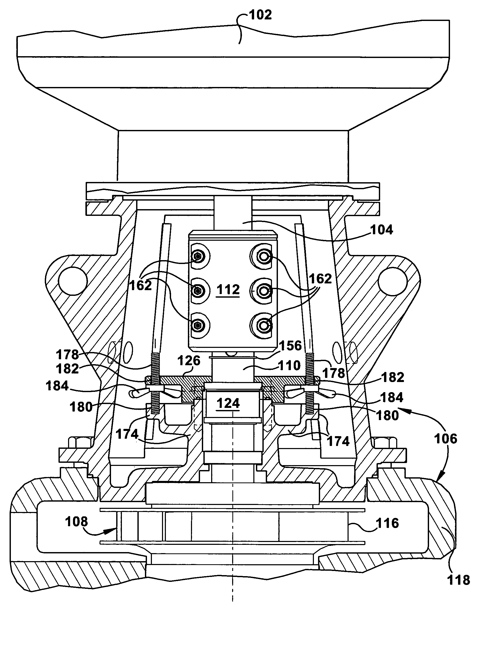 Motor and pump shaft connecting assembly with lifting jack