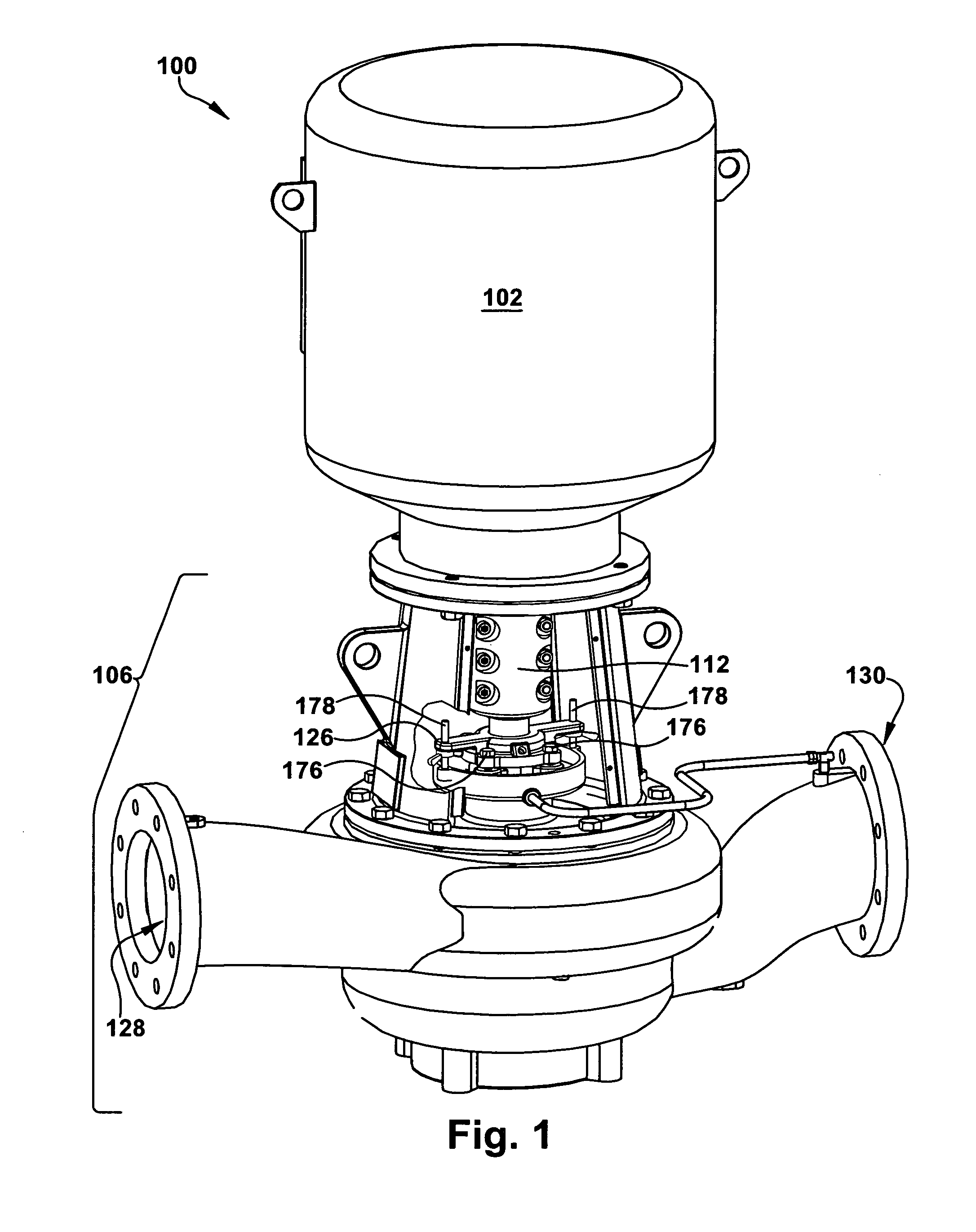 Motor and pump shaft connecting assembly with lifting jack