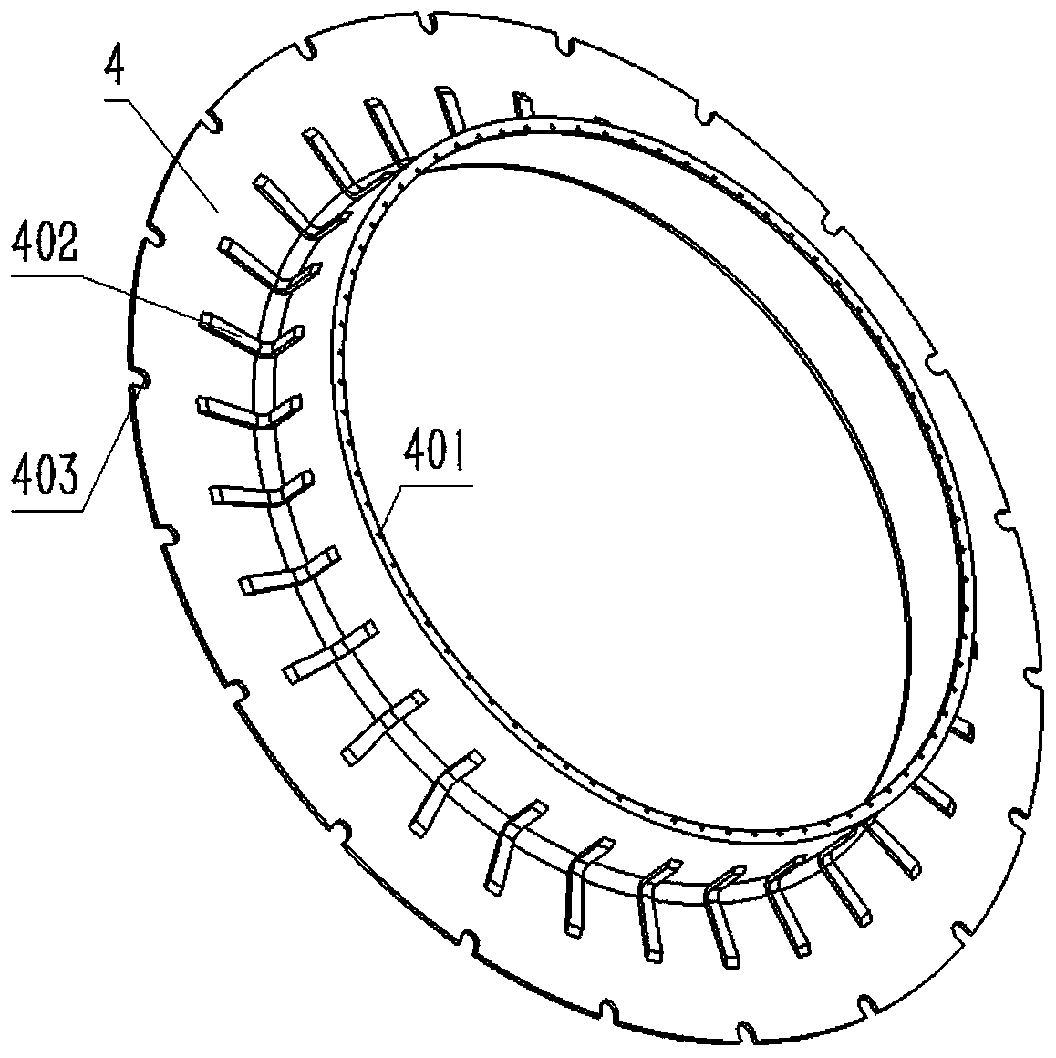 A stator sealing structure and a motor with the sealing structure
