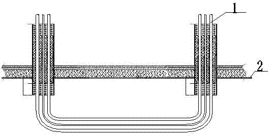 A method for laying cables in a hull bridge