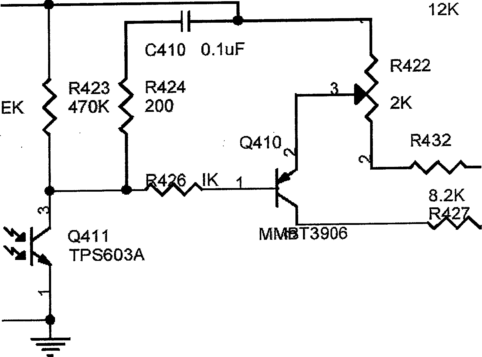 Automatic regulating flash light circuit