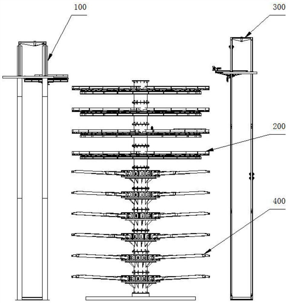 Multi-entrance and multi-exit bicycle and electric vehicle composite garage and parking and taking method