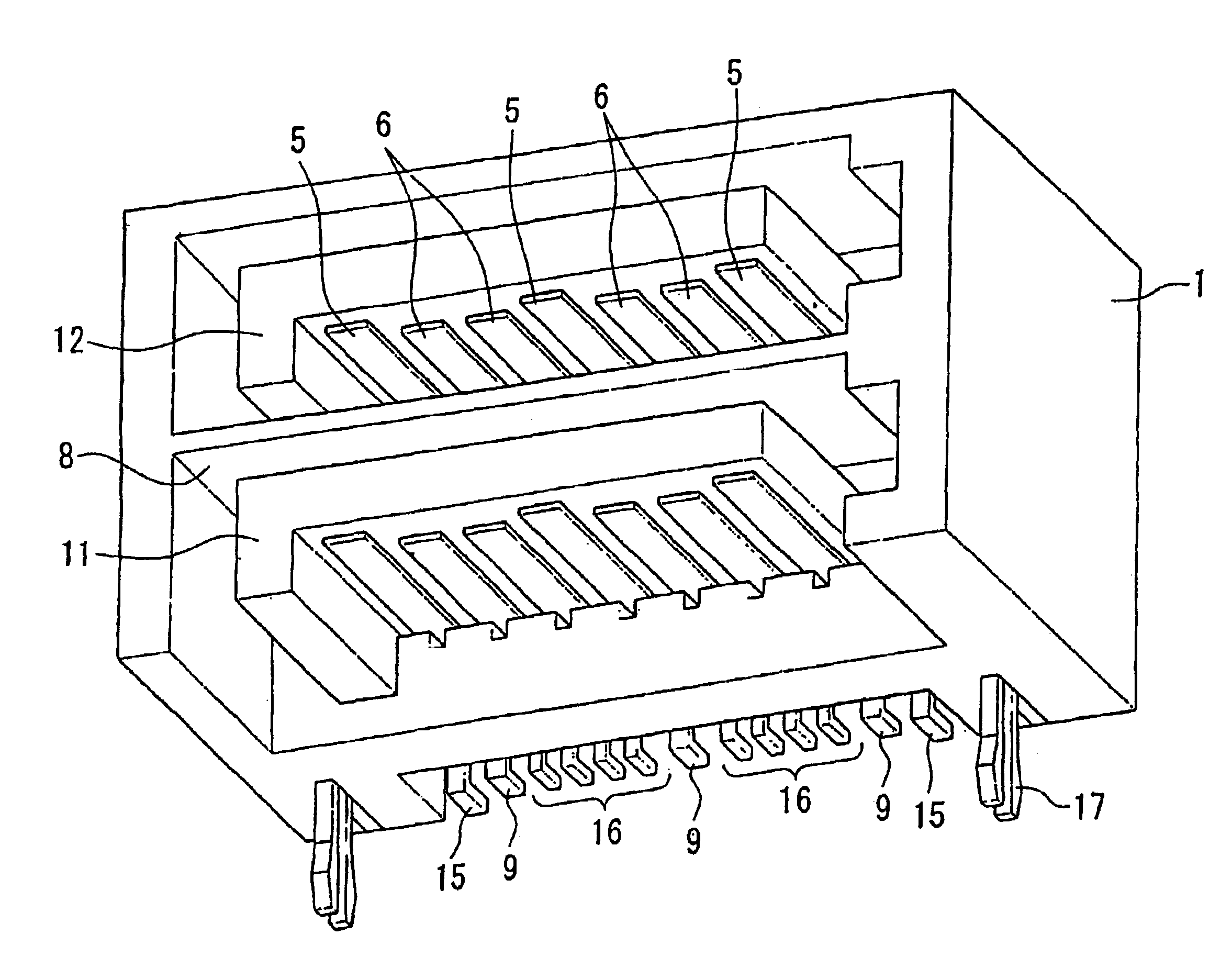 Multi-step electric connector