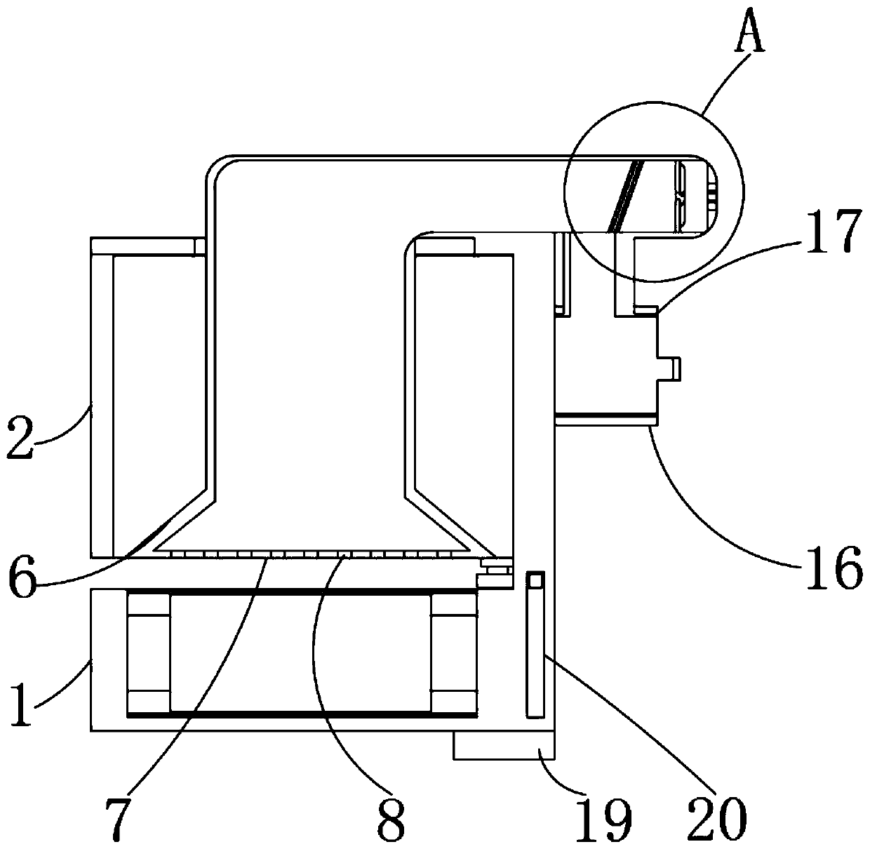 Detachable dust guide mechanism based on polishing machine