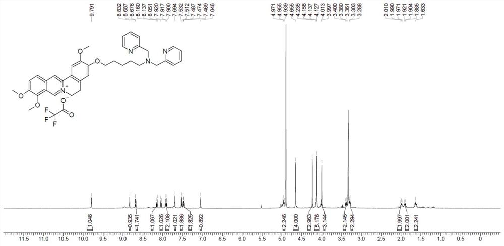 A kind of jatrorrhizine platinum (ii) complex and its synthesis method and application