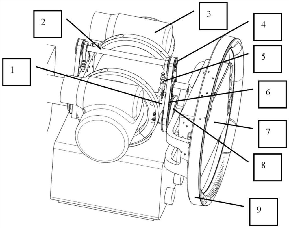 Medical X-ray ox head operation interface structure capable of keeping still