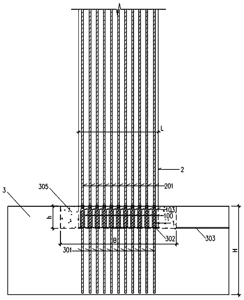 Prefabricated assembled type upright post connecting structure and construction method thereof