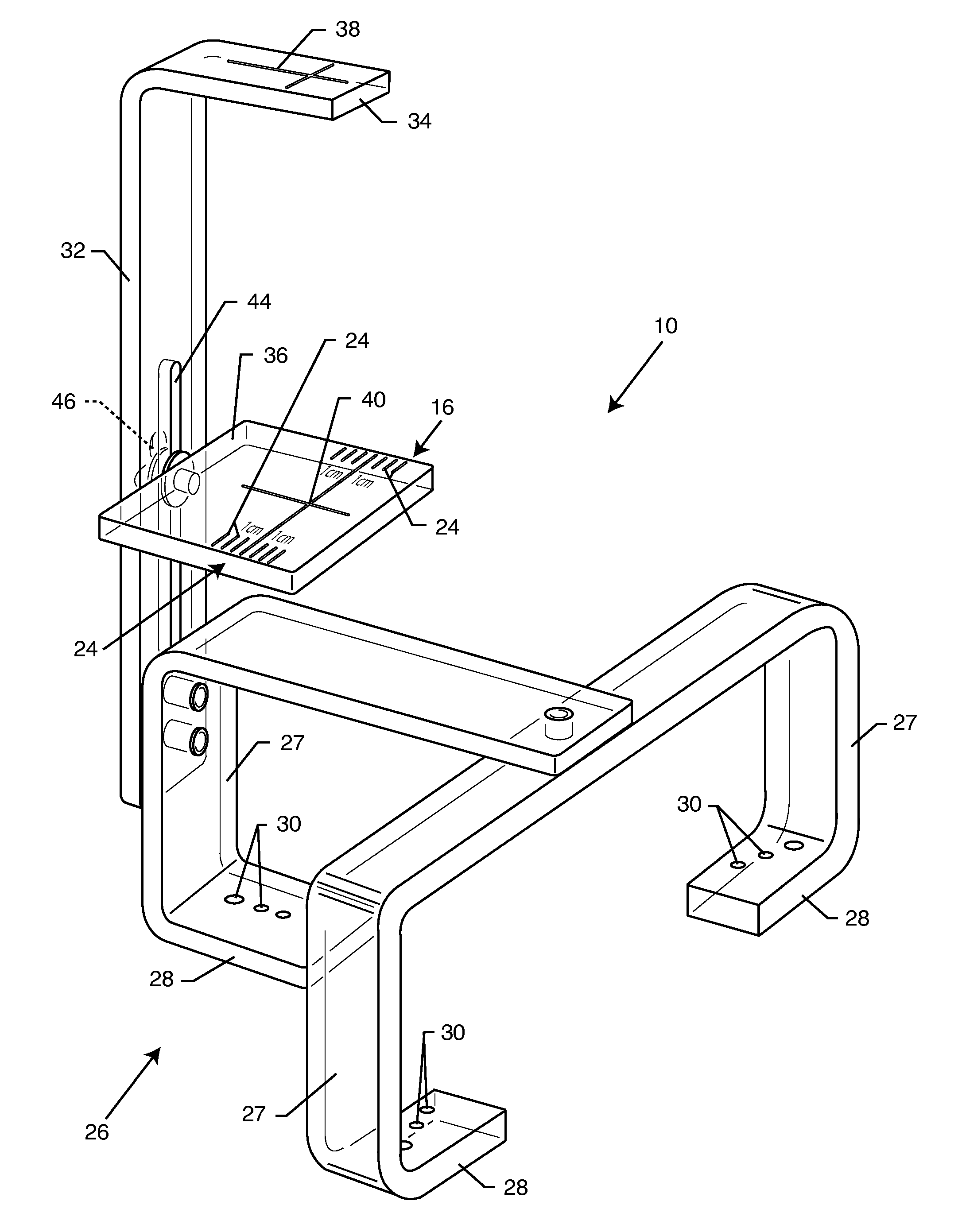 Alignment fixture for x-ray images