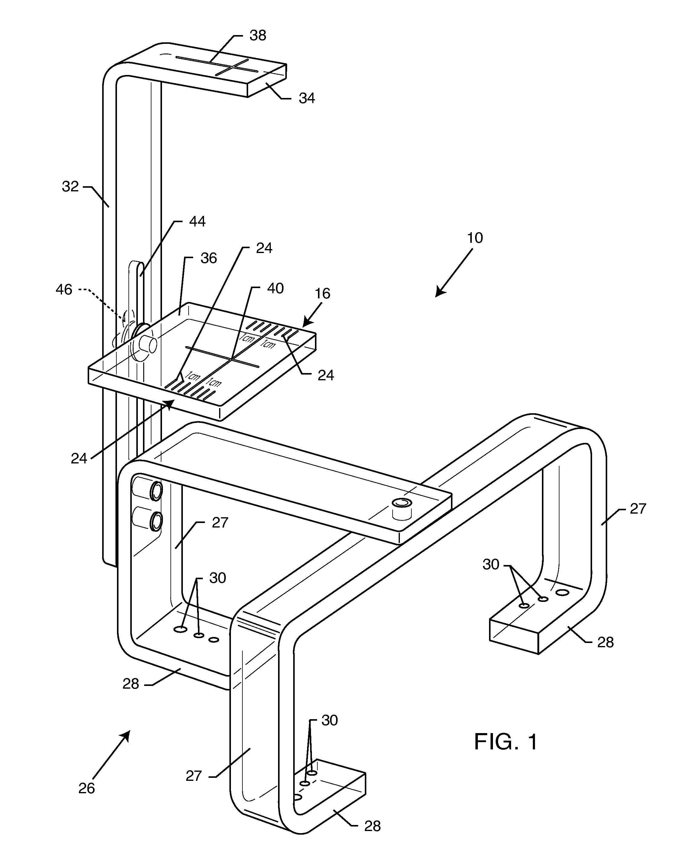 Alignment fixture for x-ray images