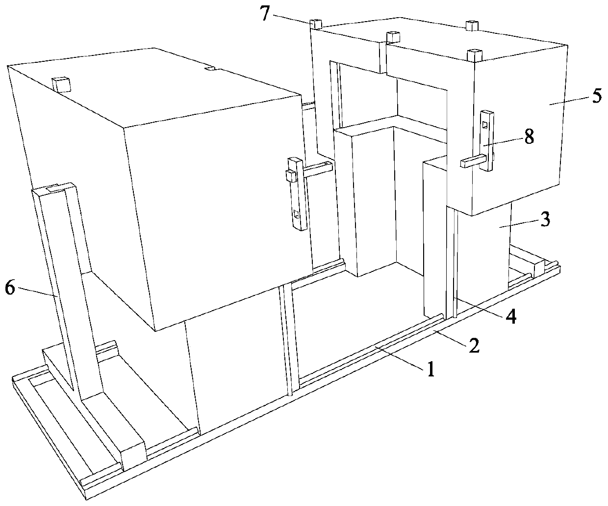 Controllable resistance furnace suitable for three-dimensional frame structure fire test
