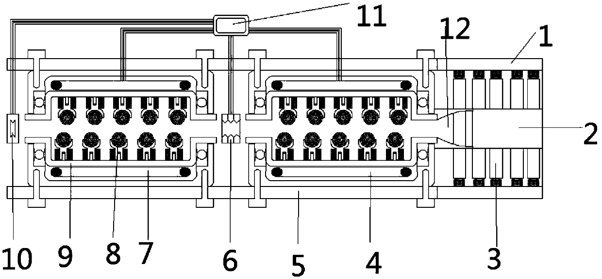 Mouse cage type steel rebar prestress straightening machine