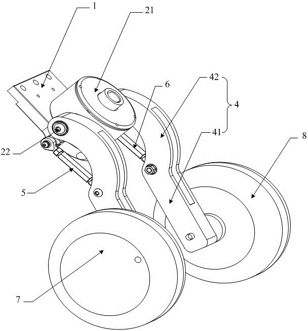 Three-wheel scooter rear wheel assembly structure