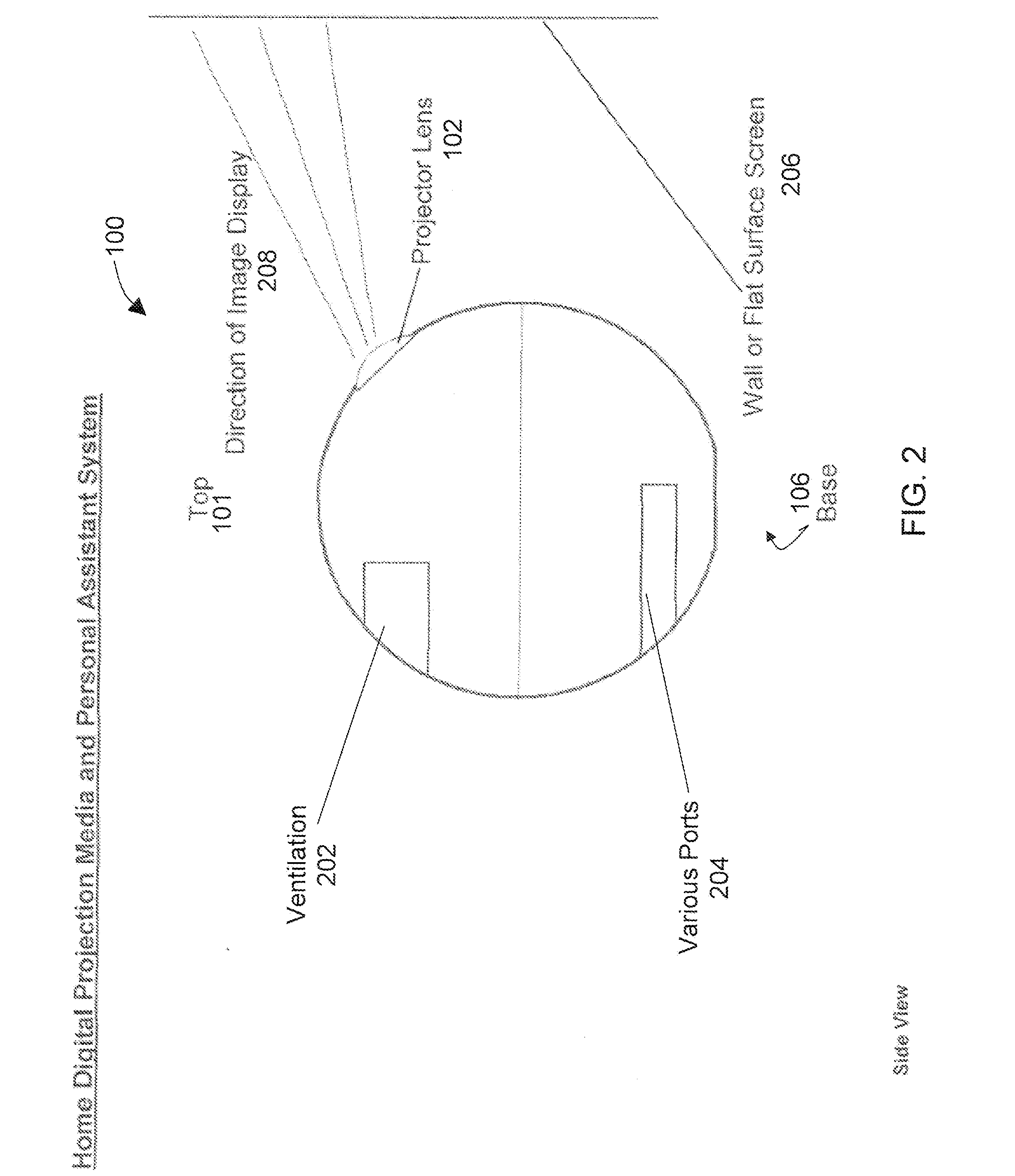 Integrated digital media projection and personal digital data processing system