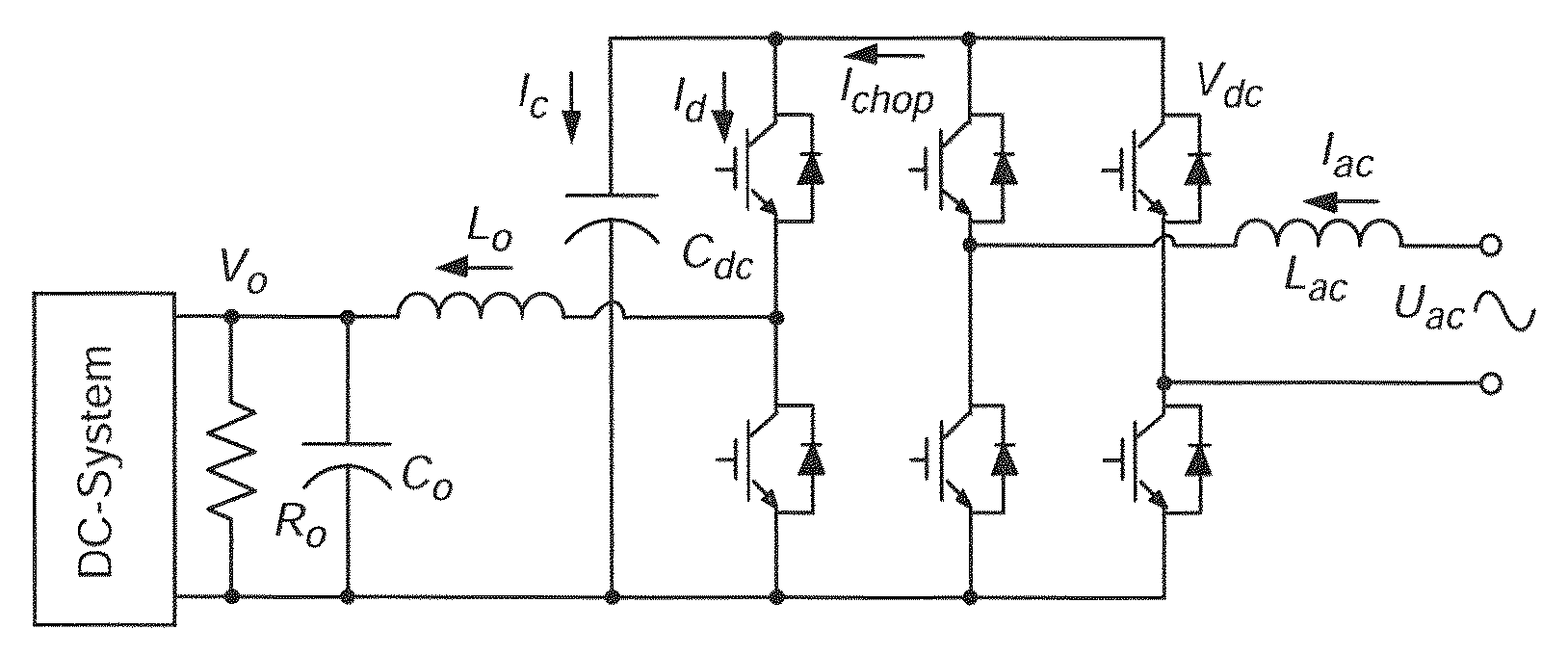 Two-stage single phase bi-directional PWM power converter with DC link capacitor reduction