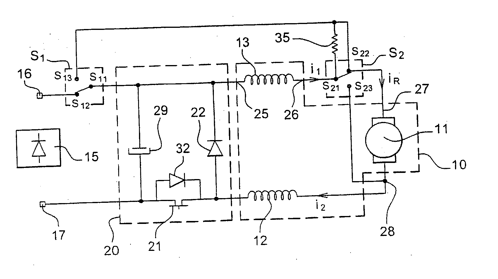 Domestic electrical appliance including an electric motor