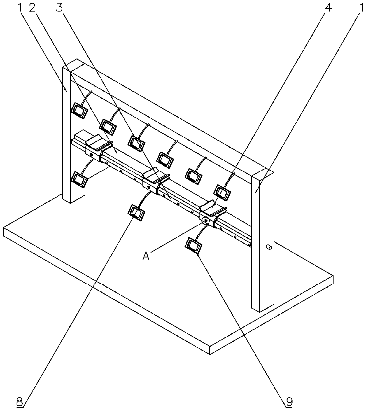 Leg pressing device with high safety