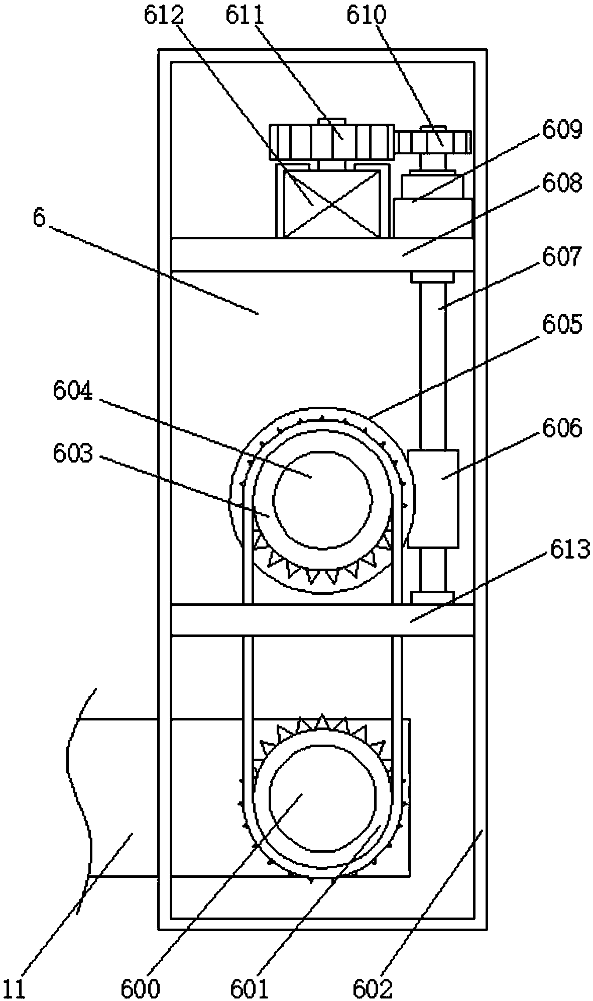 Protection type salvaging device for salvaging corpse in well