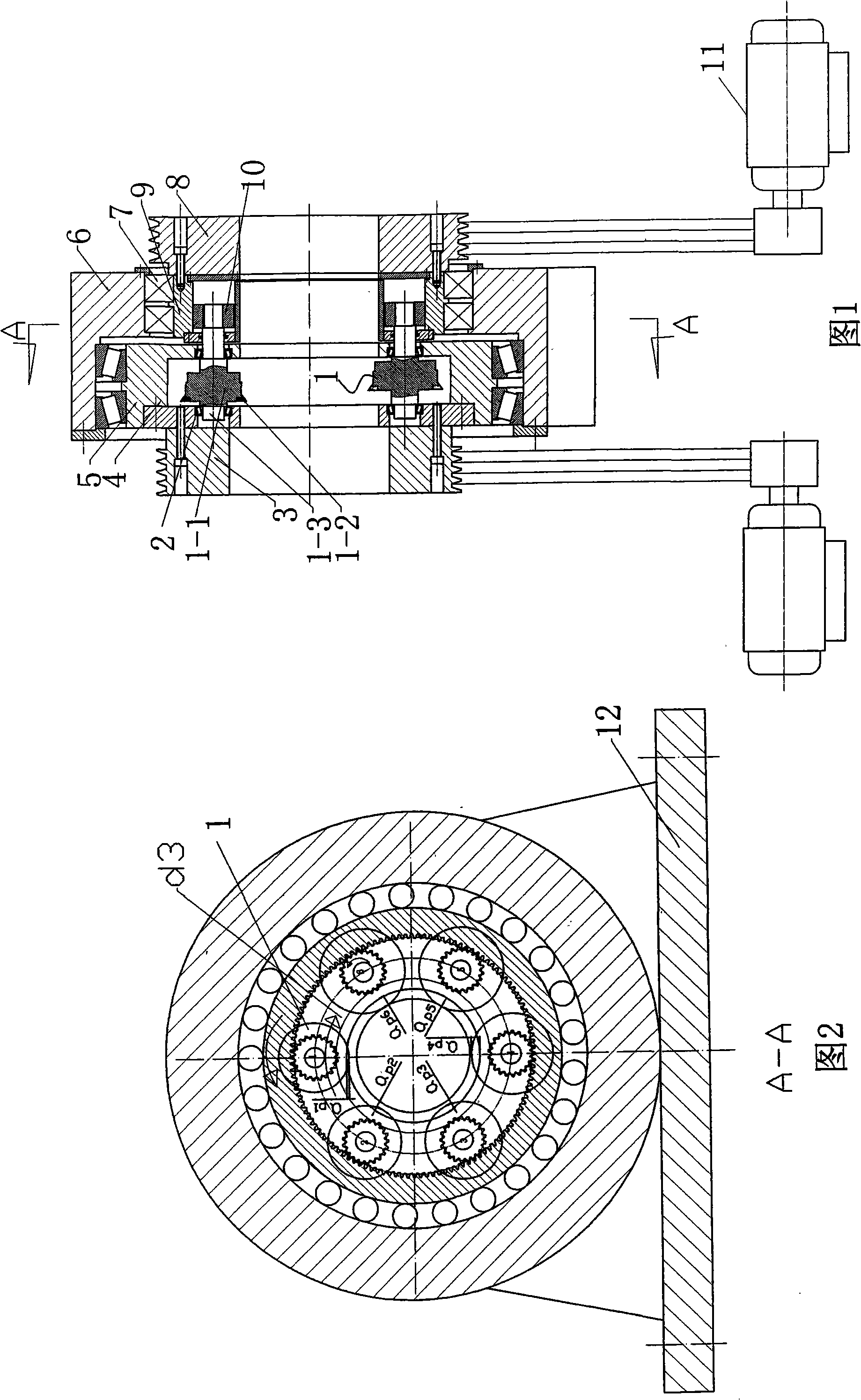 Multi-cutter complex cyclone milling processing method and special topping mechanism thereof
