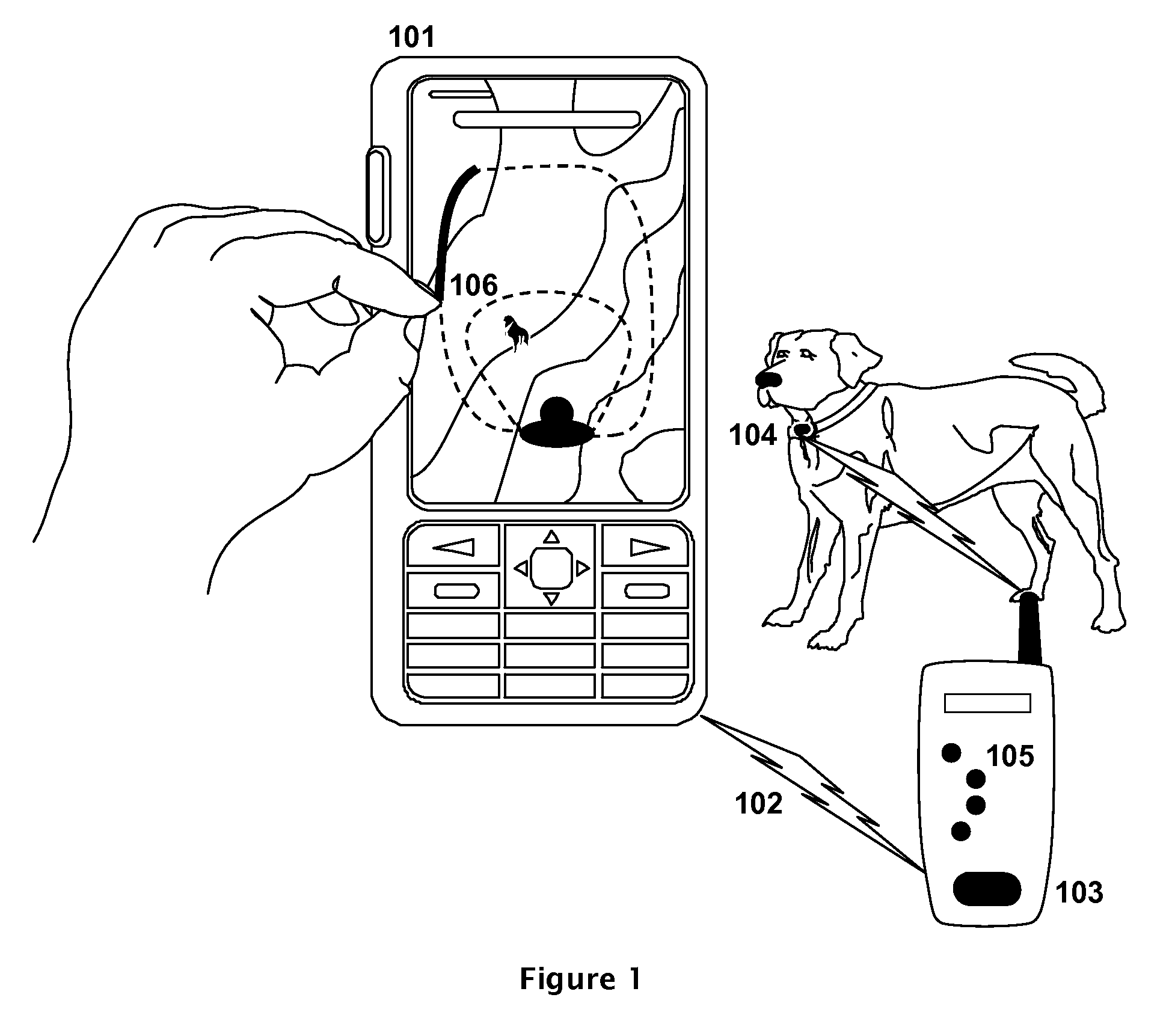 Traveling Invisible Electronic Containment Perimeter - Method and Apparatus