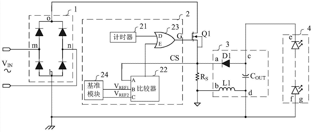 Non-isolated LED driving circuit