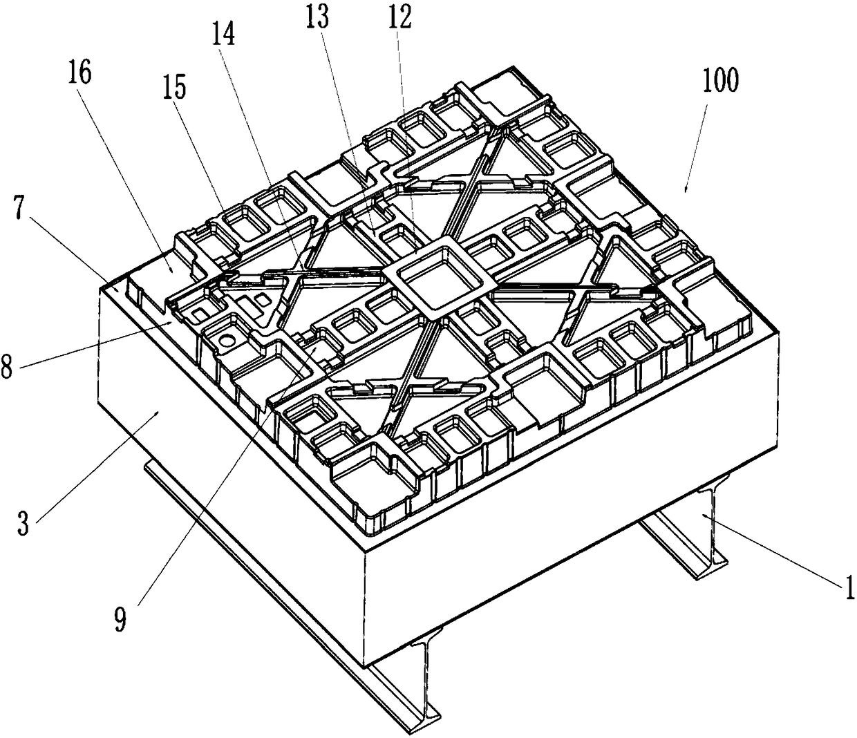 Mould used for making pre-deformed blister tray structure