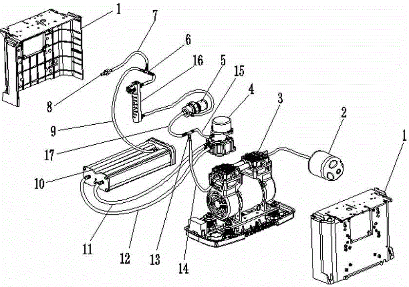 Double-airway mixed oxygen discharging domestic oxygen generator and oxygen generation method thereof