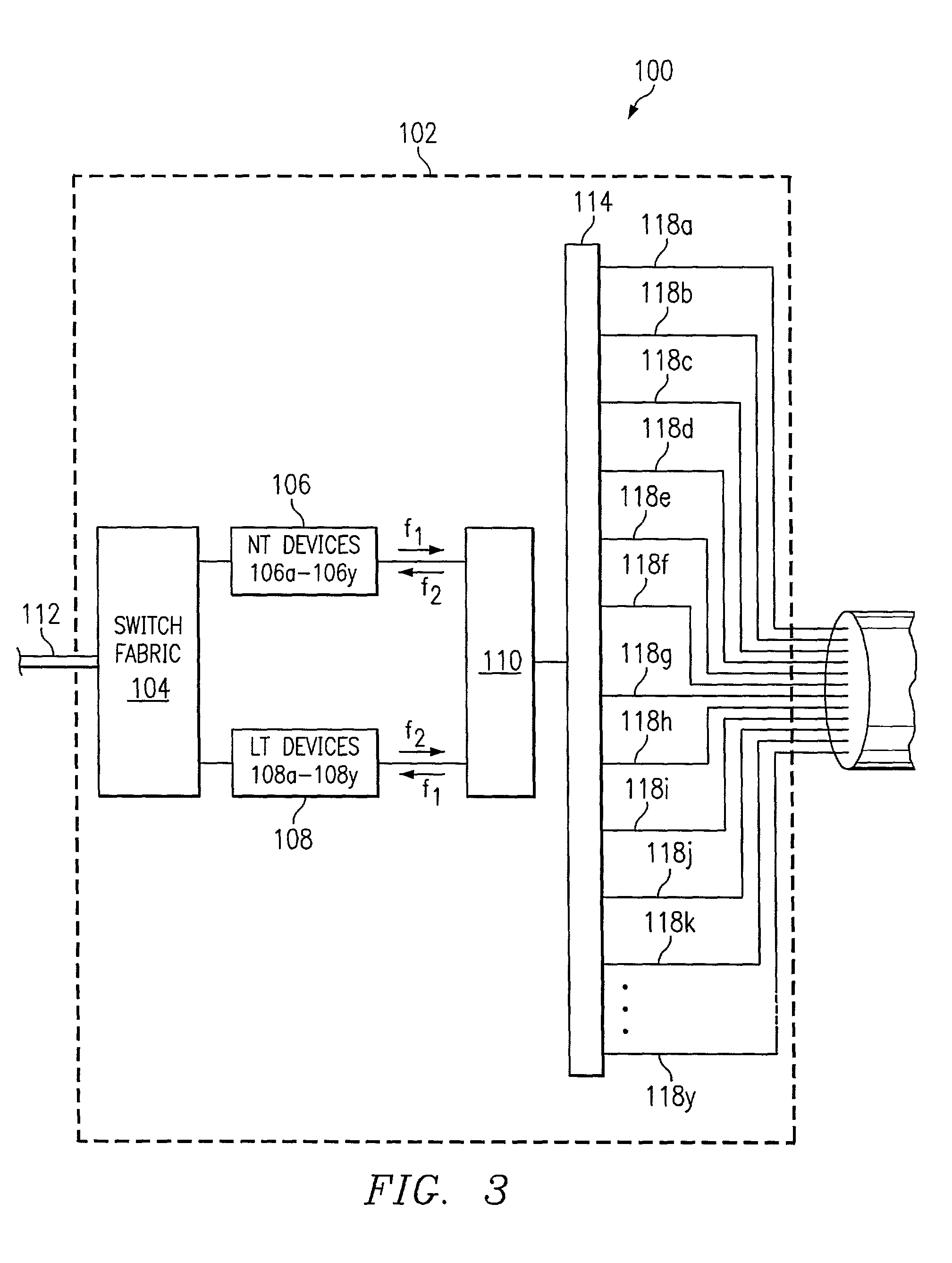 Method and system for measuring crosstalk utilizing a crossbar switch