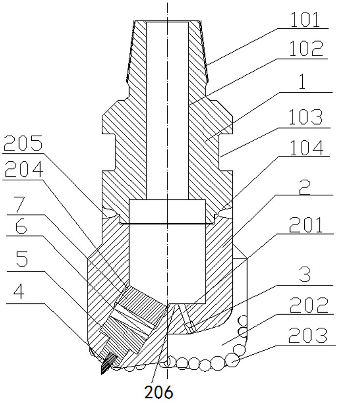 Shaft bottom stress-induced unloading drill bit and method for increasing drilling speed